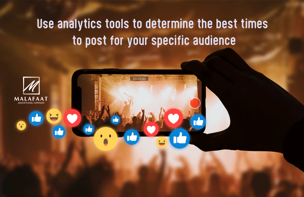 Use analytics tools to determine the best times to post for your specific audience