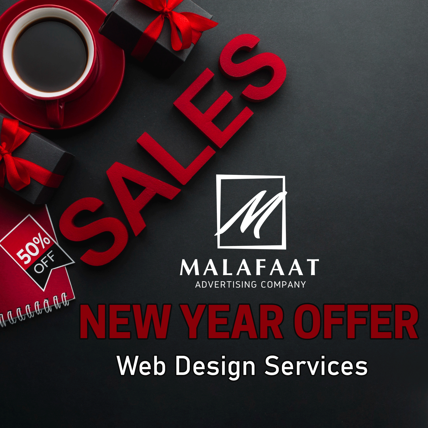 Malafaat's New Year Offer: 50% Off on Professional Web Design Services!