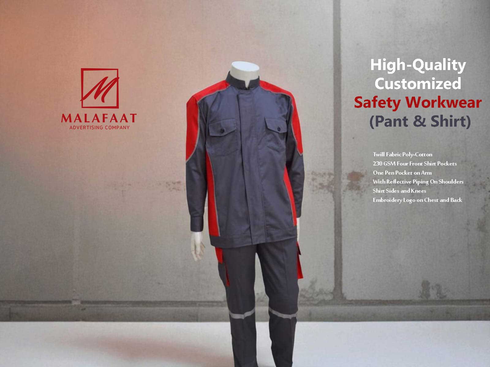 👷‍♂️ High-Quality Customized Safety Workwear (Pant & Shirt)