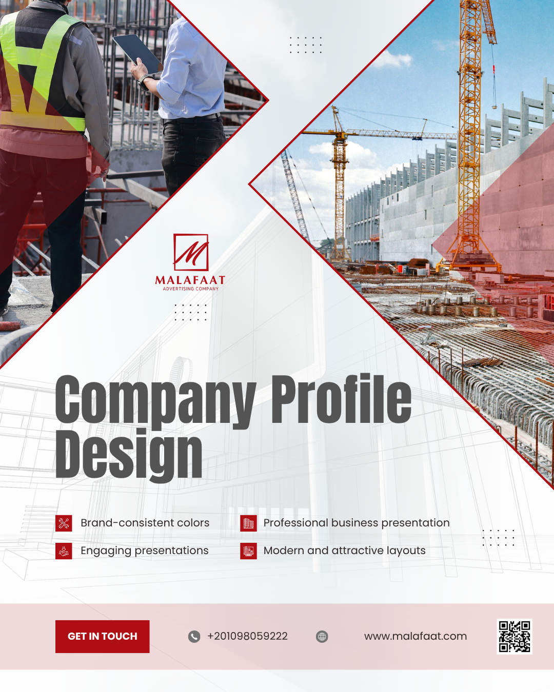 Company Profile Design Services Egypt & Saudi Arabia | Malafaat