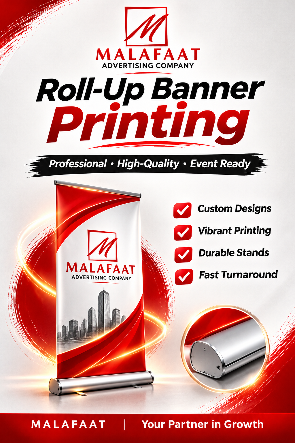 Best Roll-Up Banner Printing Services in Cairo, Egypt | Malafaat
